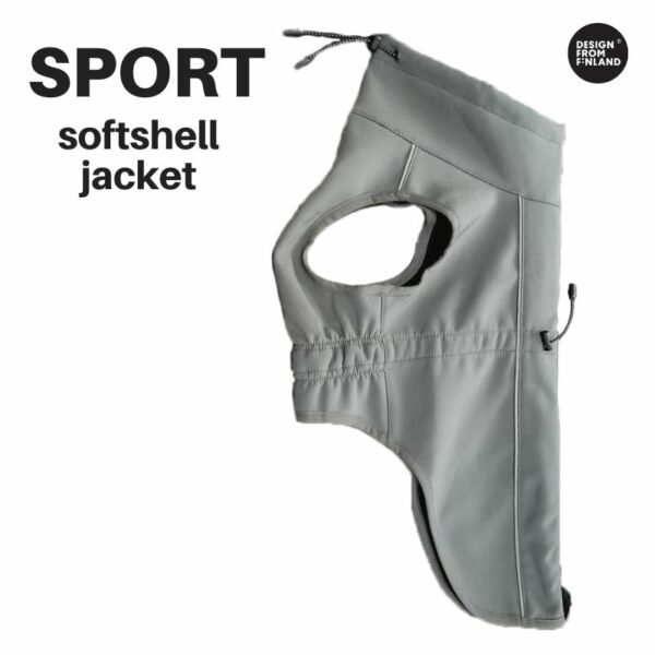 Finnero Sport Softshell Jacka – Mörk Grå Hundkläder Wonder Collars