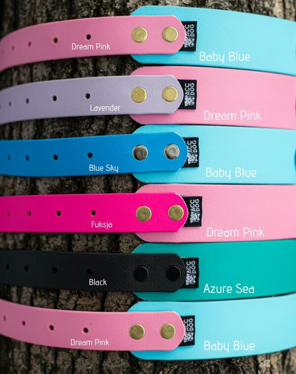 Accdog Biothane® Rainbow Greyhound Halsband 38 mm Halsband Wonder Collars