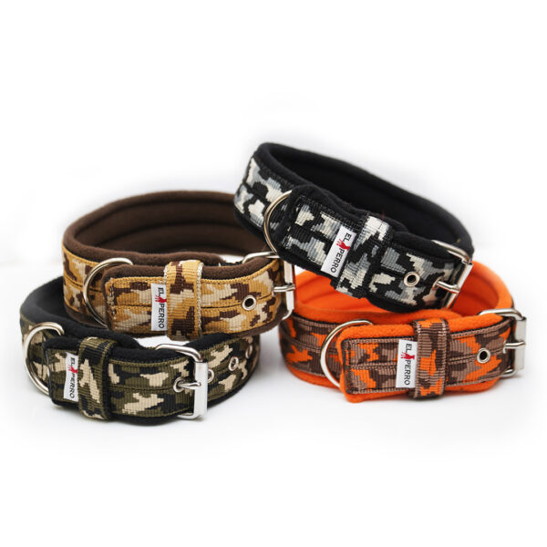 El Perro Fleece Comfort Camo Halsband 50 mm Halsband Wonder Collars