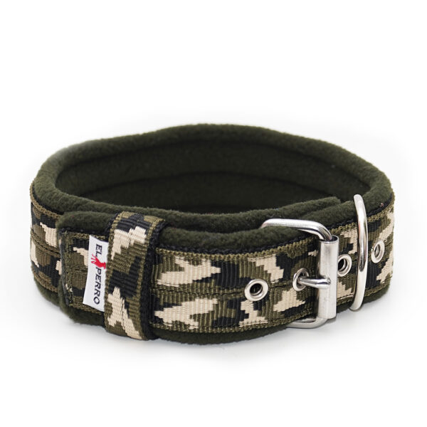 El Perro Fleece Comfort Camo Halsband 50 mm Halsband Wonder Collars