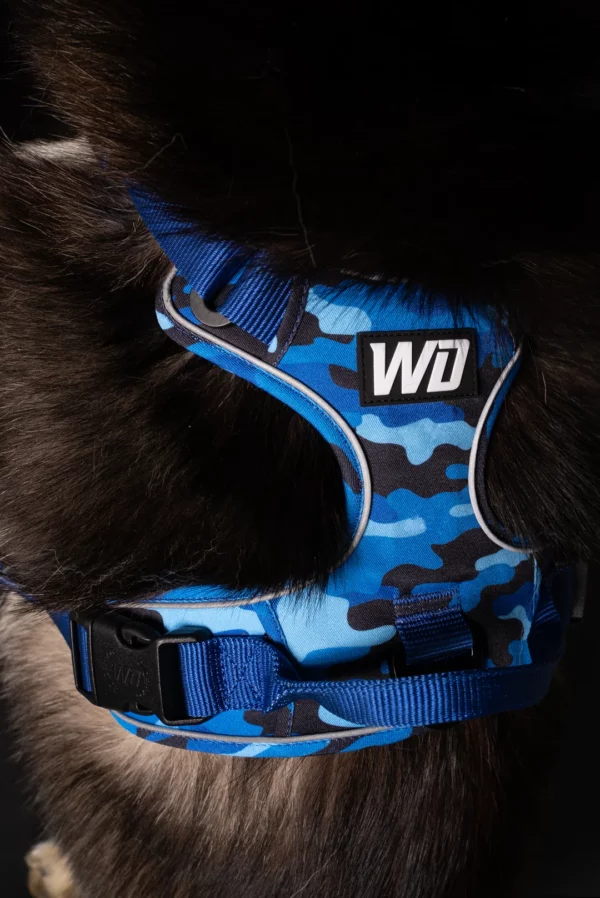 Wonderdog Comfy Walk Sele Blue Camo Selar Wonder Collars